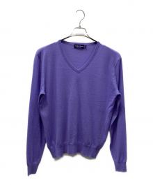 RALPH LAUREN Purple Label（ラルフ ローレン パープル レーベル）の古着「薄手ニット」｜パープル