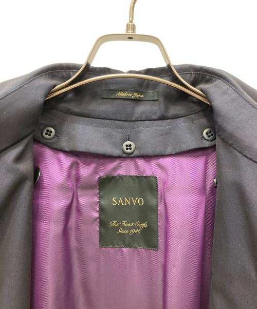 SANYO（サンヨー）SANYO (サンヨー) ライナー付ダブルトレンチコート ブラック サイズ:38 未使用品の古着・服飾アイテム