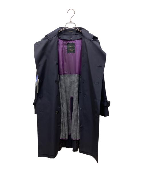 SANYO（サンヨー）SANYO (サンヨー) ライナー付ダブルトレンチコート ブラック サイズ:38 未使用品の古着・服飾アイテム