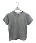 PLAY COMME des GARCONSプレイコムデギャルソン）の古着「ゴールド・ハートワッペン・Tシャツ」｜グレー