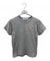 PLAY COMME des GARCONS（プレイコムデギャルソン）の古着「ゴールド・ハートワッペン・Tシャツ」｜グレー