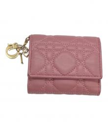 Christian Dior（クリスチャン ディオール）の古着「2つ折り財布」｜ピンク