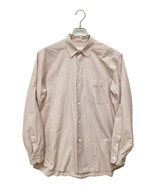 COMOLI（コモリ）COMOLI (コモリ) 長袖シャツ ベージュ×ホワイト サイズ:Mの古着・服飾アイテム