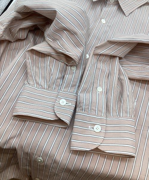 COMOLI（コモリ）COMOLI (コモリ) 長袖シャツ ベージュ×ホワイト サイズ:Mの古着・服飾アイテム