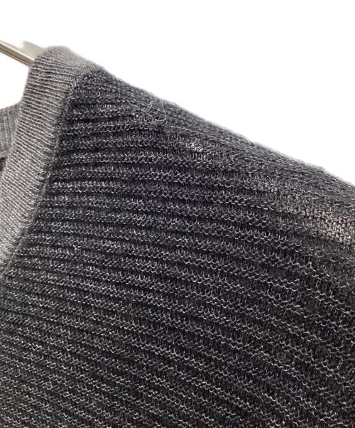 FRED PERRY（フレッドペリー）FRED PERRY (フレッドペリー) RAF SIMONS (ラフシモンズ) 薄手ニット ブラック×グレー サイズ:XSの古着・服飾アイテム