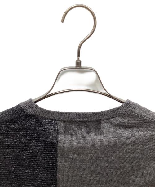 FRED PERRY（フレッドペリー）FRED PERRY (フレッドペリー) RAF SIMONS (ラフシモンズ) 薄手ニット ブラック×グレー サイズ:XSの古着・服飾アイテム
