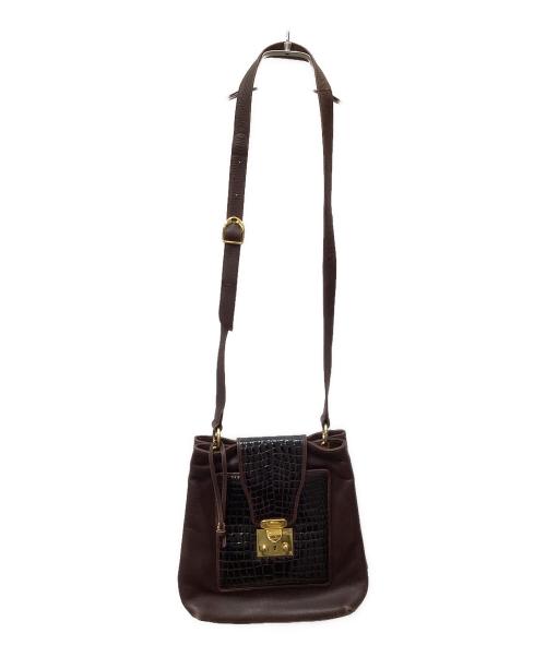 BALLY（バリー）BALLY (バリー) ショルダーバッグ ブラウン×ブラックの古着・服飾アイテム