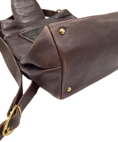 BALLY（バリー）BALLY (バリー) ショルダーバッグ ブラウン×ブラックの古着・服飾アイテム