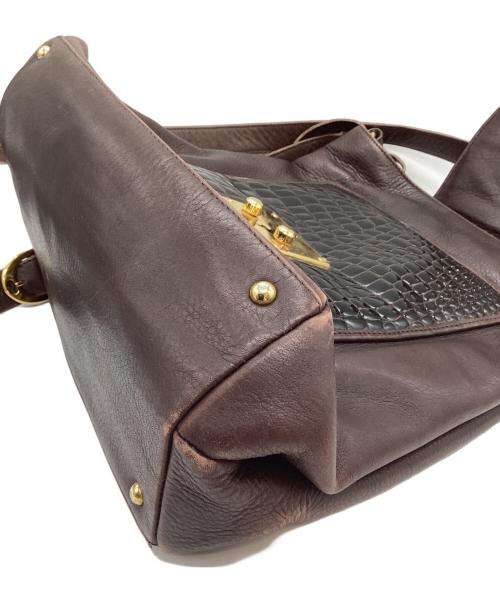 BALLY（バリー）BALLY (バリー) ショルダーバッグ ブラウン×ブラックの古着・服飾アイテム