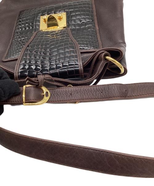 BALLY（バリー）BALLY (バリー) ショルダーバッグ ブラウン×ブラックの古着・服飾アイテム