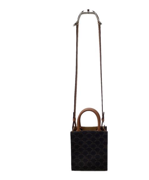 CELINE（セリーヌ）CELINE (セリーヌ) ミニバーティカルカバ2WAYバッグ ブラウンの古着・服飾アイテム