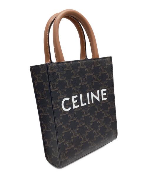 CELINE（セリーヌ）CELINE (セリーヌ) ミニバーティカルカバ2WAYバッグ ブラウンの古着・服飾アイテム