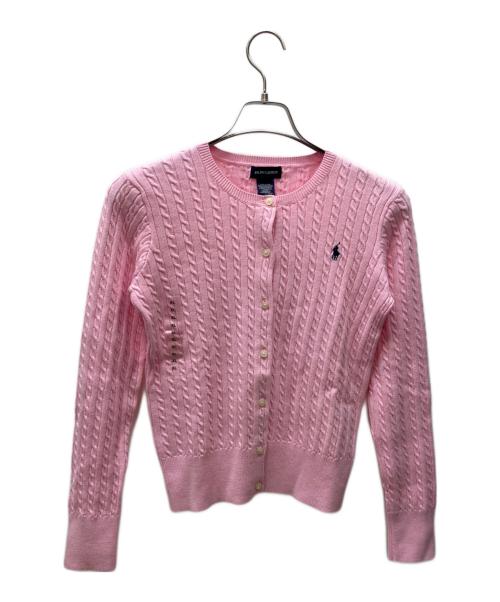 RALPH LAUREN（ラルフローレン）RALPH LAUREN (ラルフローレン) ニットカーディガン ピンク サイズ:XL 未使用品の古着・服飾アイテム