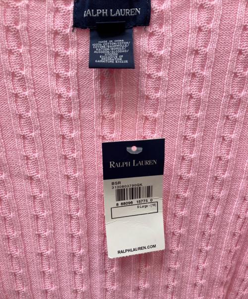 RALPH LAUREN（ラルフローレン）RALPH LAUREN (ラルフローレン) ニットカーディガン ピンク サイズ:XL 未使用品の古着・服飾アイテム