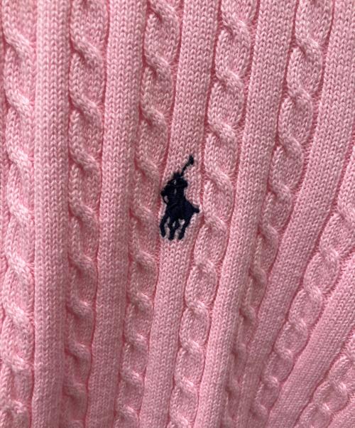 RALPH LAUREN（ラルフローレン）RALPH LAUREN (ラルフローレン) ニットカーディガン ピンク サイズ:XL 未使用品の古着・服飾アイテム