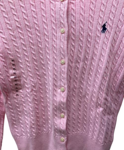 RALPH LAUREN（ラルフローレン）RALPH LAUREN (ラルフローレン) ニットカーディガン ピンク サイズ:XL 未使用品の古着・服飾アイテム