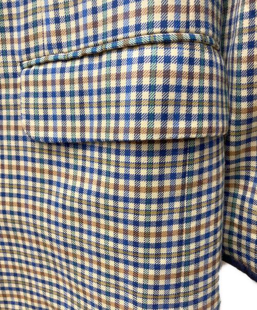 HERMES（エルメス）HERMES (エルメス) テーラードジャケット ホワイト×ブルー グリーン サイズ:不明の古着・服飾アイテム