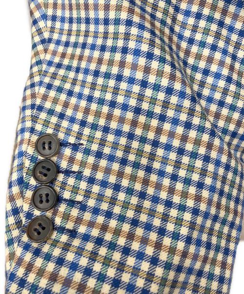 HERMES（エルメス）HERMES (エルメス) テーラードジャケット ホワイト×ブルー グリーン サイズ:不明の古着・服飾アイテム