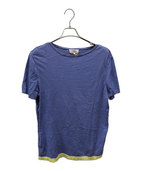 HERMES（エルメス）HERMES (エルメス) 半袖カットソー ブルー×ネイビー サイズ:不明の古着・服飾アイテム