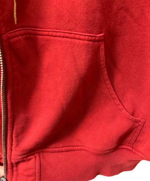 HAIDER ACKERMANN（ハイダーアッカーマン）HAIDER ACKERMANN (ハイダーアッカーマン) ジップパーカー レッド×ゴールドカラー サイズ:不明の古着・服飾アイテム