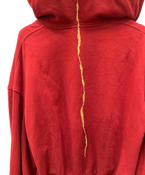HAIDER ACKERMANN（ハイダーアッカーマン）HAIDER ACKERMANN (ハイダーアッカーマン) ジップパーカー レッド×ゴールドカラー サイズ:不明の古着・服飾アイテム