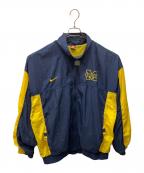 NIKEナイキ）の古着「90'sカレッジナイロンジャケット」｜ネイビー×イエロー
