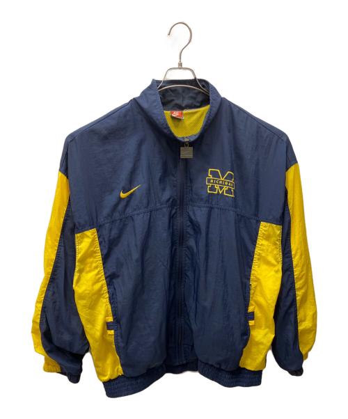 NIKE（ナイキ）NIKE (ナイキ) 90'sカレッジナイロンジャケット ネイビー×イエロー サイズ:不明の古着・服飾アイテム