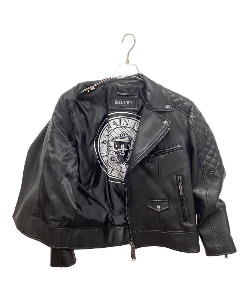 BALMAIN（バルマン）BALMAIN (バルマン) ライダースジャケット ブラック サイズ:50の古着・服飾アイテム