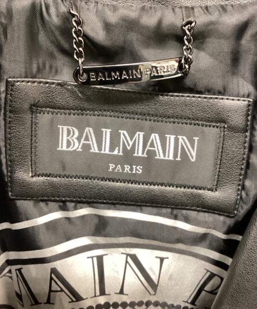 BALMAIN（バルマン）BALMAIN (バルマン) ライダースジャケット ブラック サイズ:50の古着・服飾アイテム