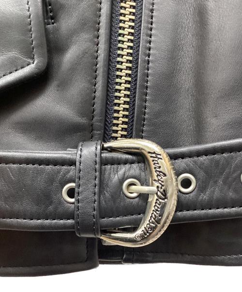 HARLEY-DAVIDSON（ハーレーダビッドソン）HARLEY-DAVIDSON (ハーレーダビッドソン) ダブルライダースジャケット ブラック サイズ:Lの古着・服飾アイテム