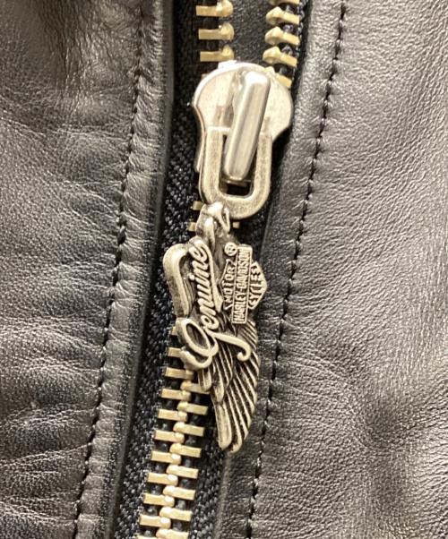 HARLEY-DAVIDSON（ハーレーダビッドソン）HARLEY-DAVIDSON (ハーレーダビッドソン) ダブルライダースジャケット ブラック サイズ:Lの古着・服飾アイテム