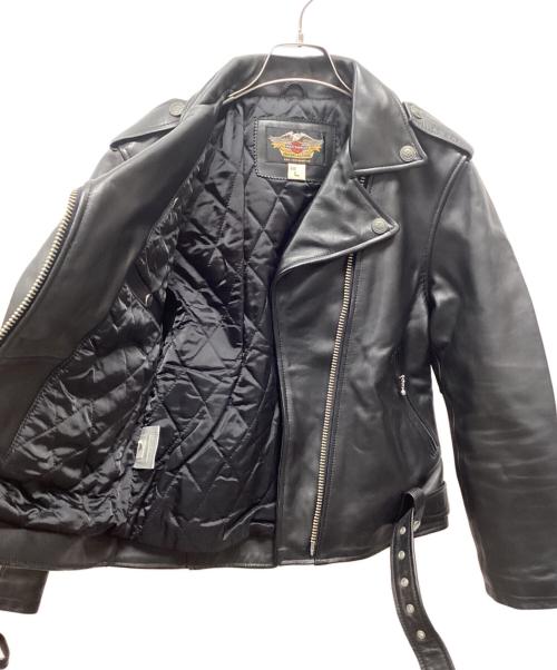 HARLEY-DAVIDSON（ハーレーダビッドソン）HARLEY-DAVIDSON (ハーレーダビッドソン) ダブルライダースジャケット ブラック サイズ:Lの古着・服飾アイテム