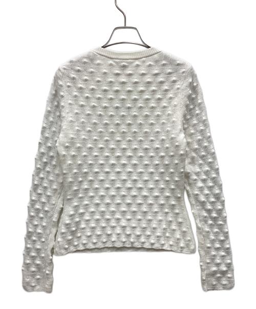 adidas（アディダス）adidas (アディダス) アディルナスリムソリッドスパイクニットスウェットシャツ ホワイト サイズ:Mの古着・服飾アイテム