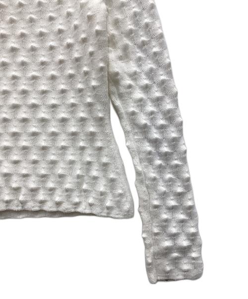 adidas（アディダス）adidas (アディダス) アディルナスリムソリッドスパイクニットスウェットシャツ ホワイト サイズ:Mの古着・服飾アイテム