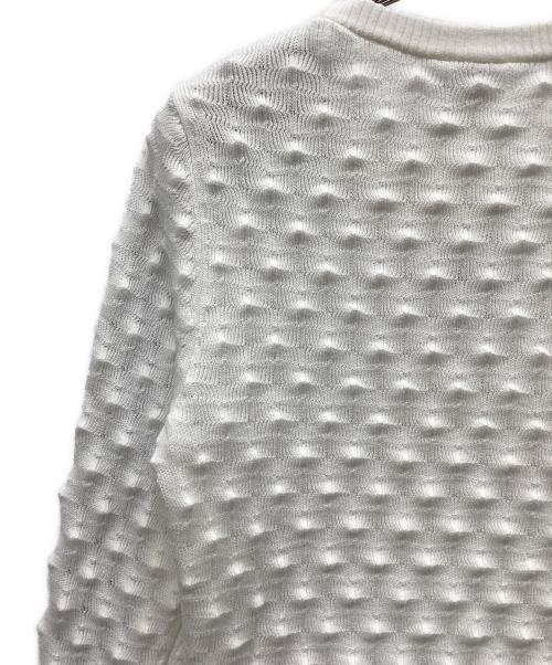 adidas（アディダス）adidas (アディダス) アディルナスリムソリッドスパイクニットスウェットシャツ ホワイト サイズ:Mの古着・服飾アイテム