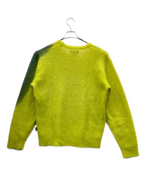 stussy（ステューシー）stussy (ステューシー) 厚手ニット イエロー×ネイビー サイズ:Lの古着・服飾アイテム
