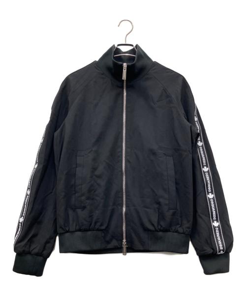 DSQUARED2（ディースクエアード）DSQUARED2 (ディースクエアード) ロゴテープトラックジャケット ブラック サイズ:48の古着・服飾アイテム