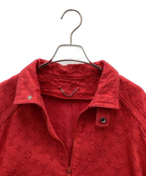 LOUIS VUITTON（ルイ ヴィトン）LOUIS VUITTON (ルイ ヴィトン) ソフトデニムジャケット レッド サイズ:サイズ48の古着・服飾アイテム