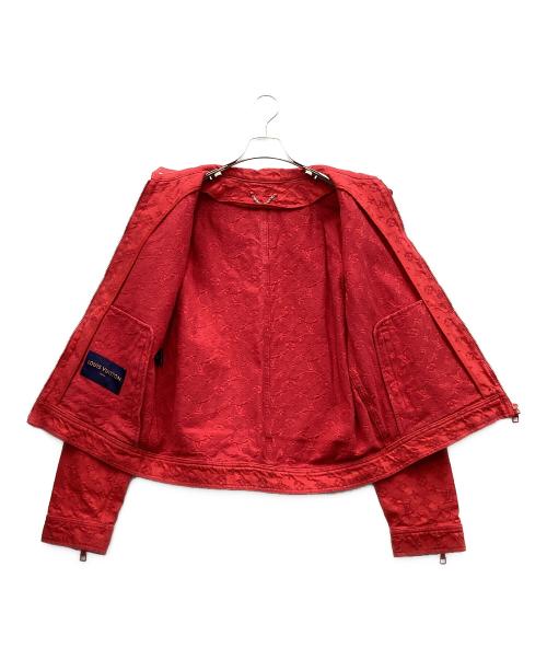 LOUIS VUITTON（ルイ ヴィトン）LOUIS VUITTON (ルイ ヴィトン) ソフトデニムジャケット レッド サイズ:サイズ48の古着・服飾アイテム