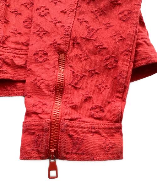 LOUIS VUITTON（ルイ ヴィトン）LOUIS VUITTON (ルイ ヴィトン) ソフトデニムジャケット レッド サイズ:サイズ48の古着・服飾アイテム