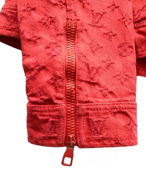 LOUIS VUITTON（ルイ ヴィトン）LOUIS VUITTON (ルイ ヴィトン) ソフトデニムジャケット レッド サイズ:サイズ48の古着・服飾アイテム