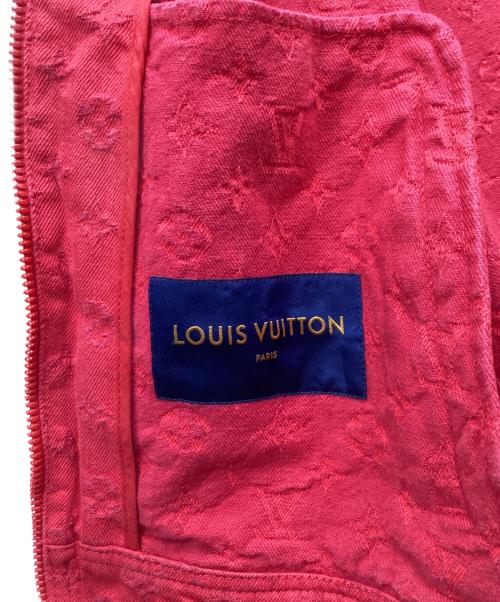 LOUIS VUITTON（ルイ ヴィトン）LOUIS VUITTON (ルイ ヴィトン) ソフトデニムジャケット レッド サイズ:サイズ48の古着・服飾アイテム