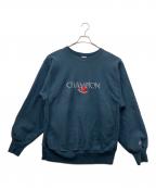 Champion REVERSE WEAVEチャンピオン リバース ウィーブ）の古着「90sロゴ刺繍スウェット」｜ネイビー
