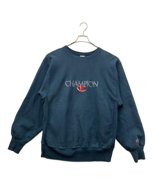 Champion REVERSE WEAVE（チャンピオン リバース ウィーブ）Champion REVERSE WEAVE (チャンピオン リバース ウィーブ) 90sロゴ刺繍スウェット ネイビー サイズ:XLの古着・服飾アイテム