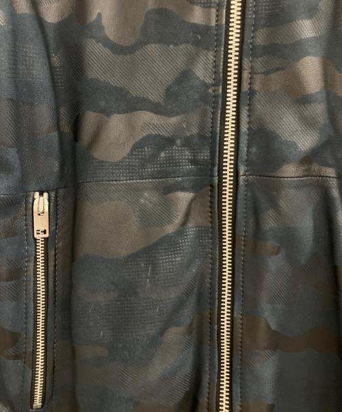 DIESEL（ディーゼル）DIESEL (ディーゼル) ラムレザーャケット ネイビー サイズ:表記なしの古着・服飾アイテム