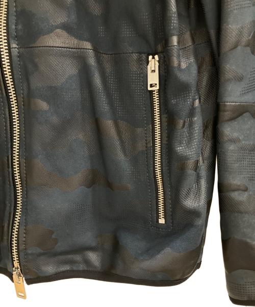 DIESEL（ディーゼル）DIESEL (ディーゼル) ラムレザーャケット ネイビー サイズ:表記なしの古着・服飾アイテム