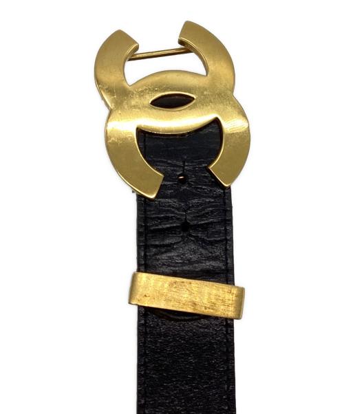 CHANEL（シャネル）CHANEL (シャネル) ココマークレザーベルト ブラック サイズ:70/28の古着・服飾アイテム