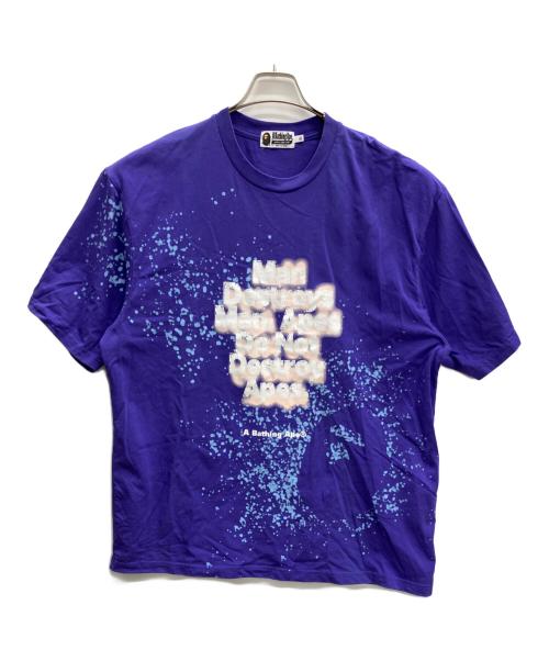 A BATHING APE（アベイシングエイプ）A BATHING APE (アベイシングエイプ) 半袖Tシャツ パープル サイズ:ＸＬの古着・服飾アイテム