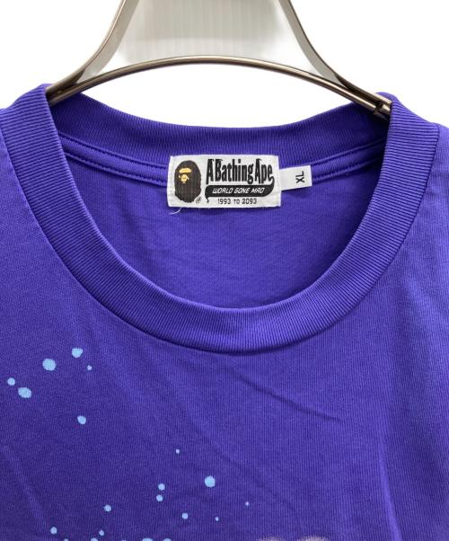 A BATHING APE（アベイシングエイプ）A BATHING APE (アベイシングエイプ) 半袖Tシャツ パープル サイズ:ＸＬの古着・服飾アイテム