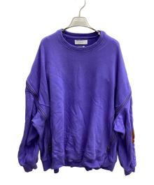 FACETASM（ファセッタズム）の古着「ZIPPER RIB SWEAT」｜パープル